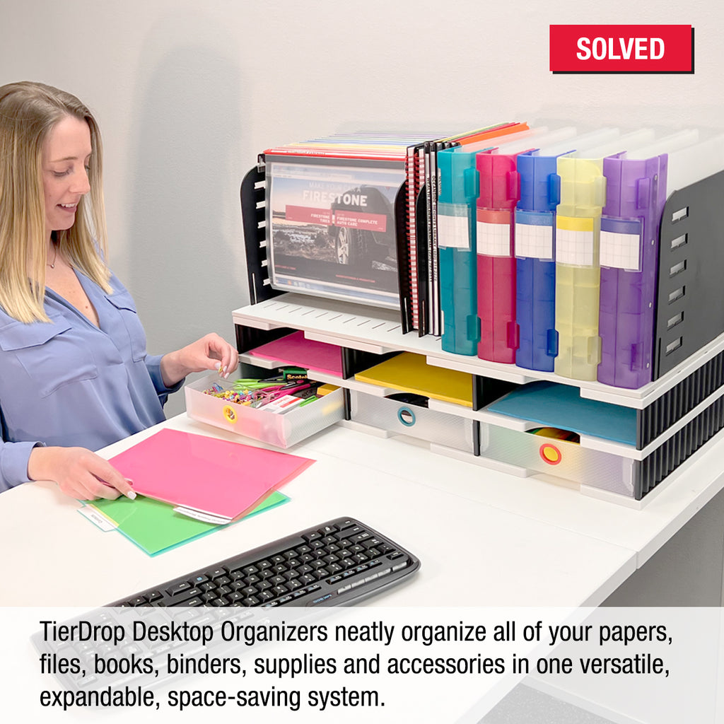 Ultimate Office Desktop Organizer File Sorter Letter Trays and A Hanging File Rack All in One for Fast and Easy Access to All of Your Forms