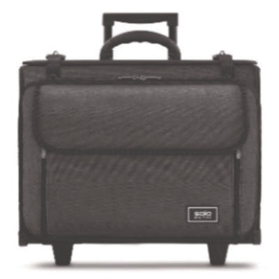 Morgan Recycled Rolling Catalog Case, Fits Devices Up to 17.3",  Black/Gray