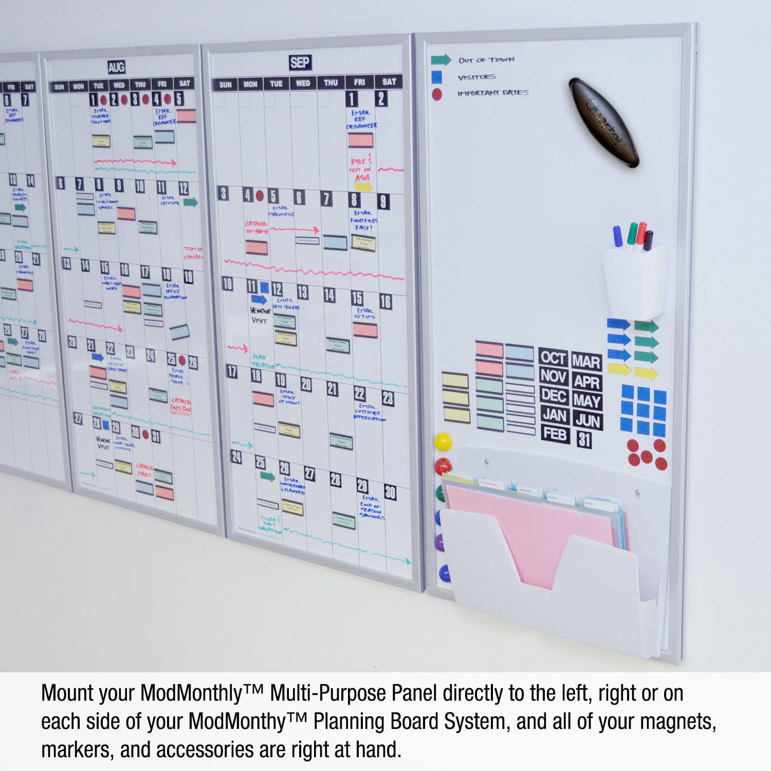 Ultimate Office Magnetic Dry-Erase Multi-Purpose Panel, The Perfect  Companion Board for ModMonthly™ Planning Calendars (1 Each)