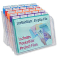 StationMate™ 5-Compartment Inclined StepUp File Desktop Organizer Includes 25, 5th-Cut PocketFile™ Project Files