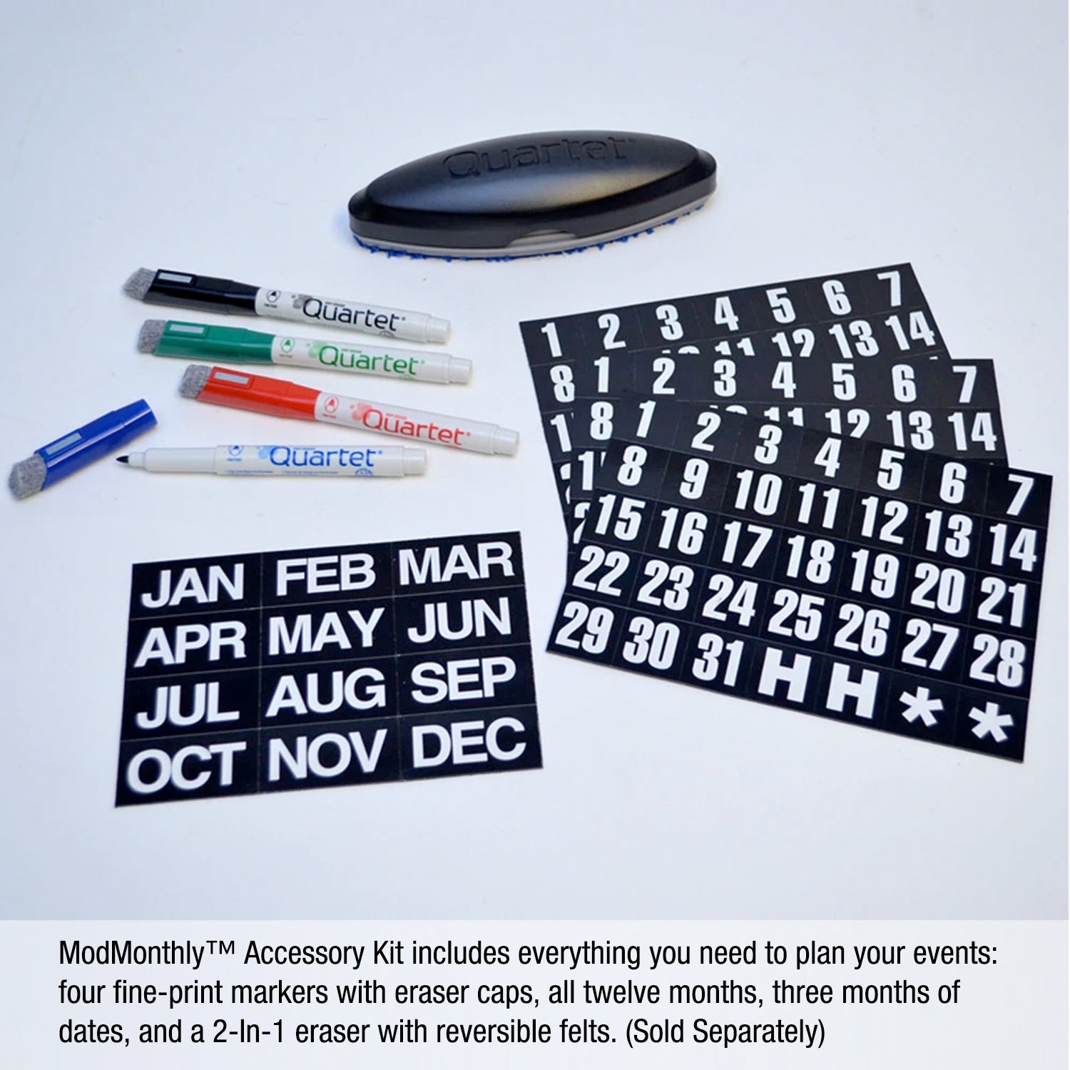 Oumilen Monthly Planner plus Memo Board Dry Erase Calendar Board