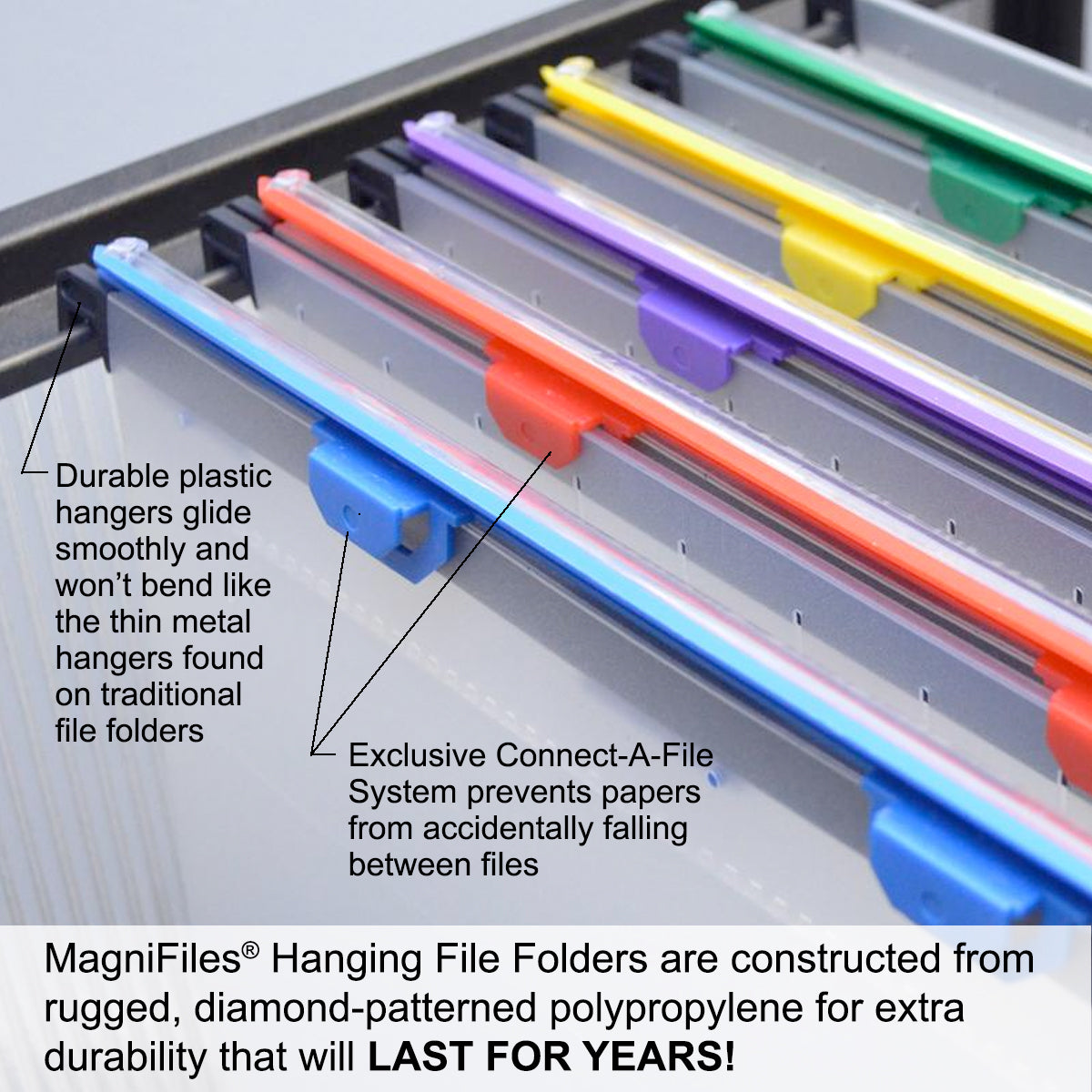 MagniFile® Sliding Bars for securing report covers