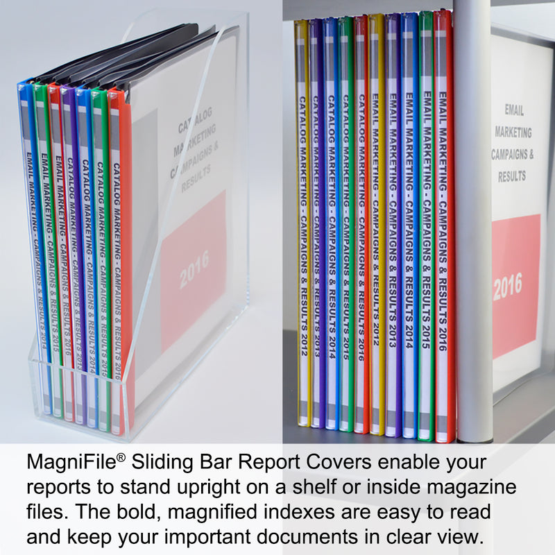 MagniFile® Sliding Bars for securing report covers