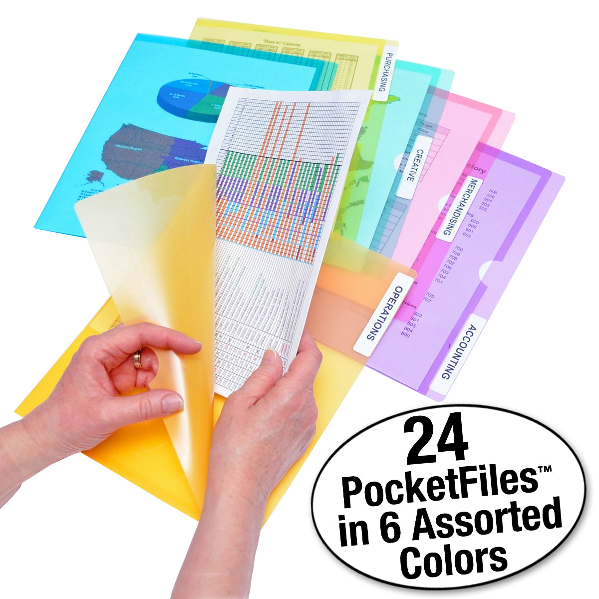 Ultimate Office PortaFile™ Expanding File Wallet Document Organizer, Letter  Size. Complete Portable File Management System Includes 25 Removable