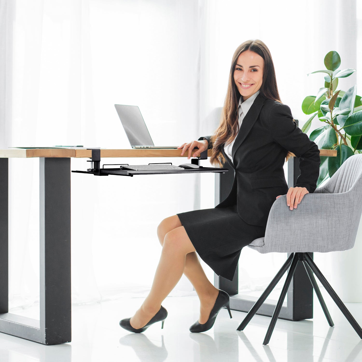 Chair Clamp Keyboard Tray 