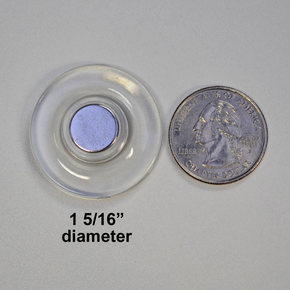 Quartet® Glass Board Rare Earth Magnets, Clear, 6/PK