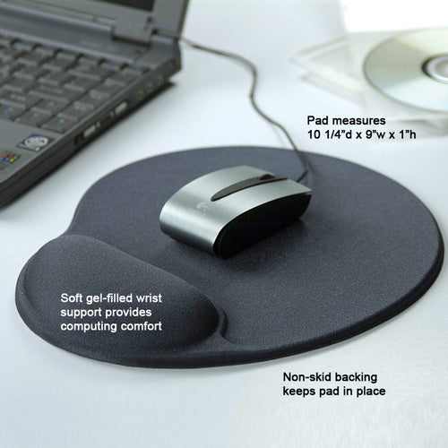 MyOfficeInnovations 811891 Gel Mouse Pad/Wrist Rest Combo, Blue Crystal