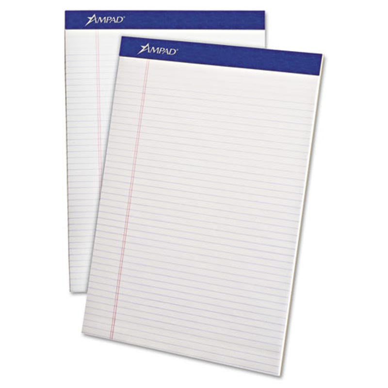 Docket Perforated Pads, Wide Rule, Lgl 16# Paper
