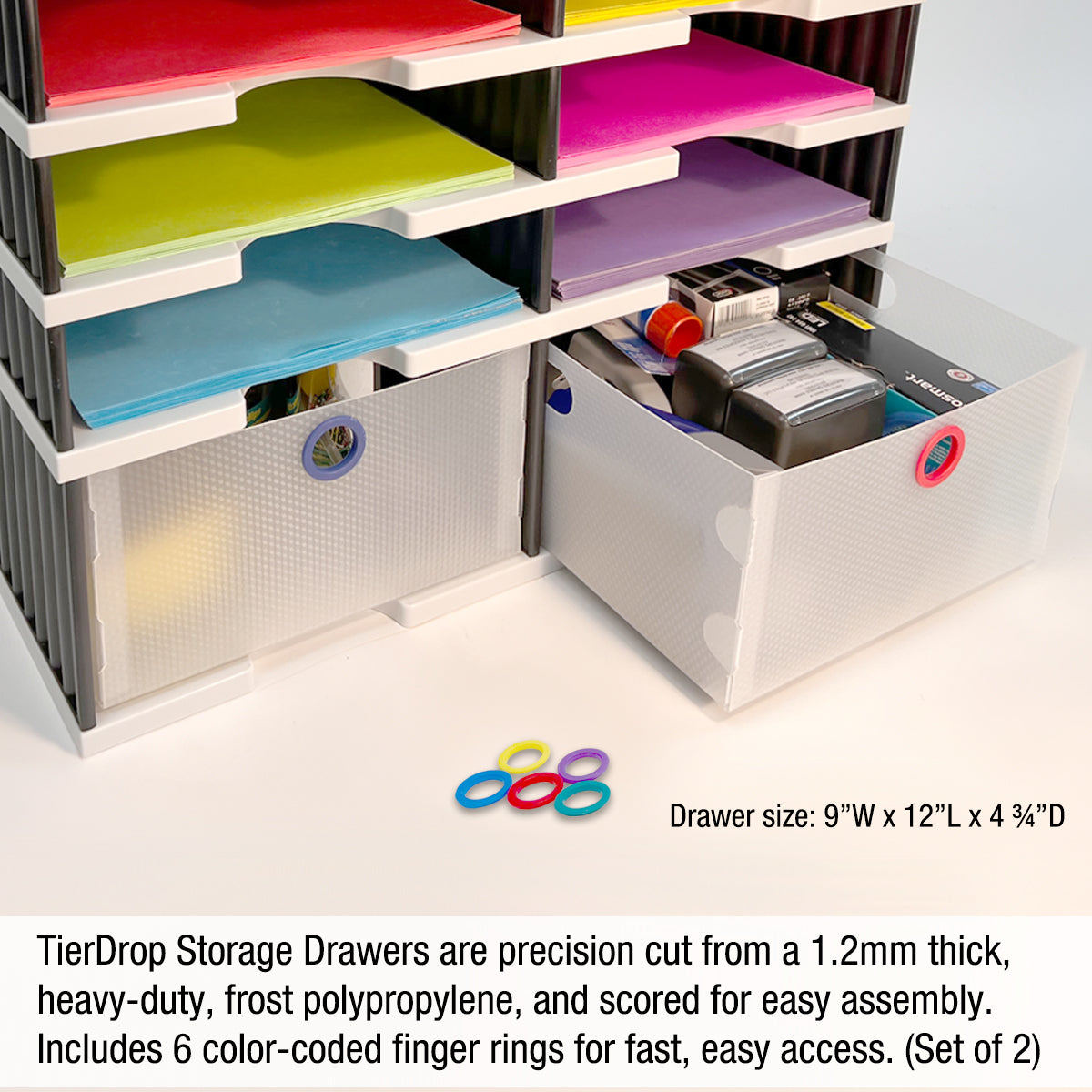 2-Drawer Desktop Organization and Storage Drawer