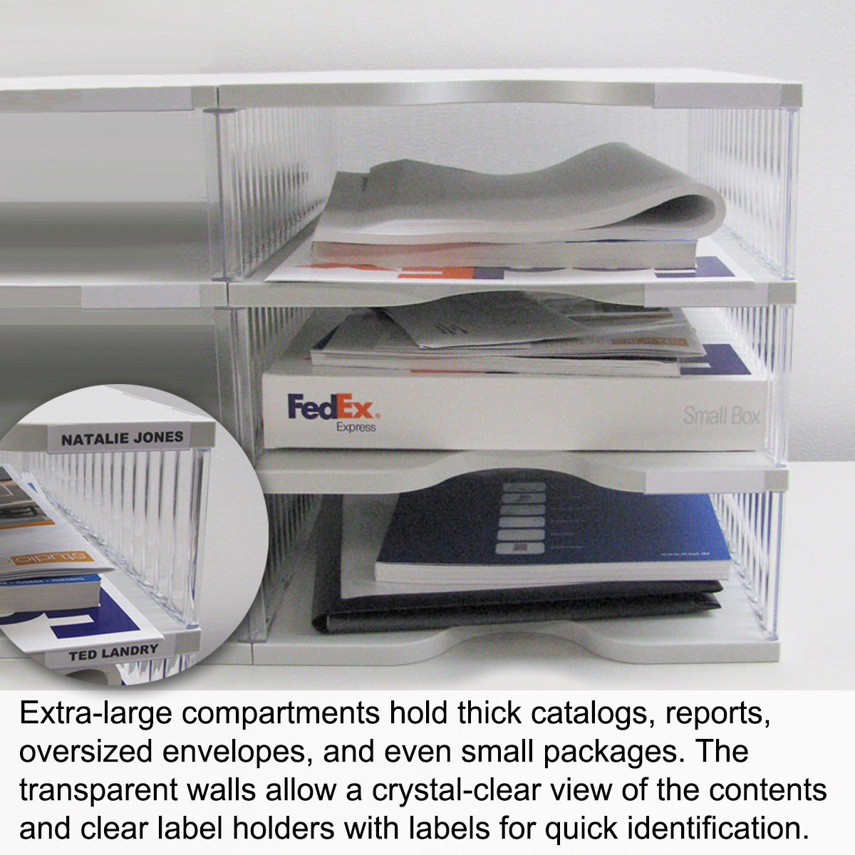 Large Plastic Organizer Box, 18 compartments