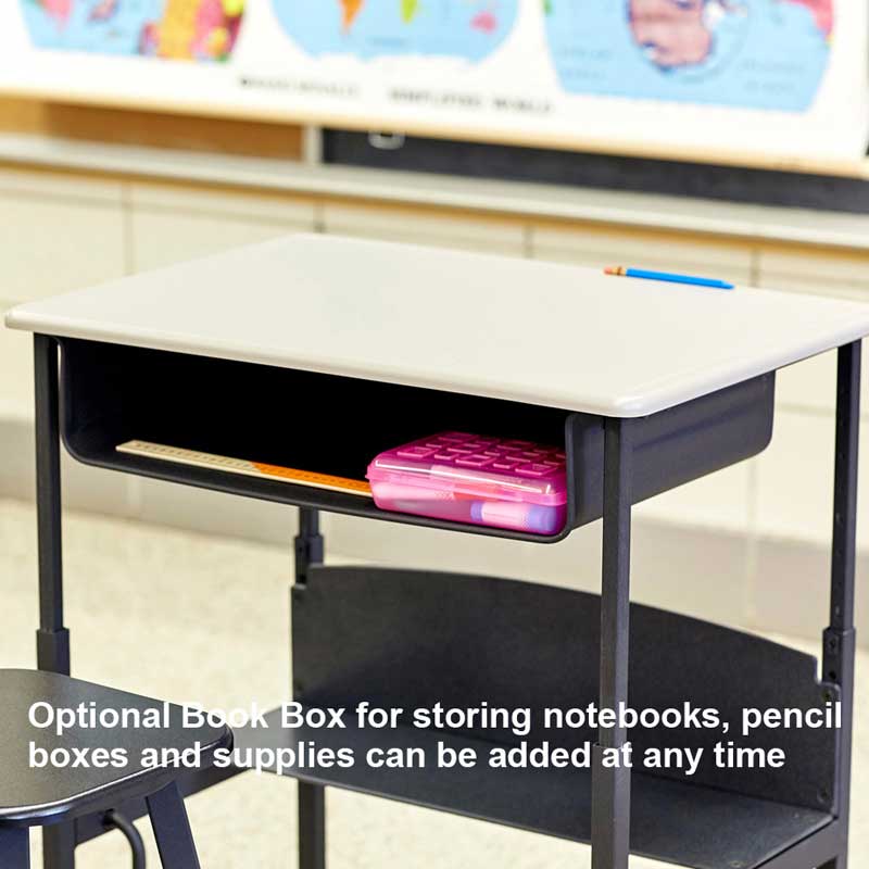 AlphaBetter® 2.0 Height – Adjustable Student Desk with Book Box