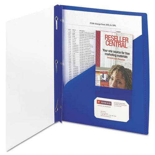 Clear Front Pocket Folder w/ Prong Fastener, Letter