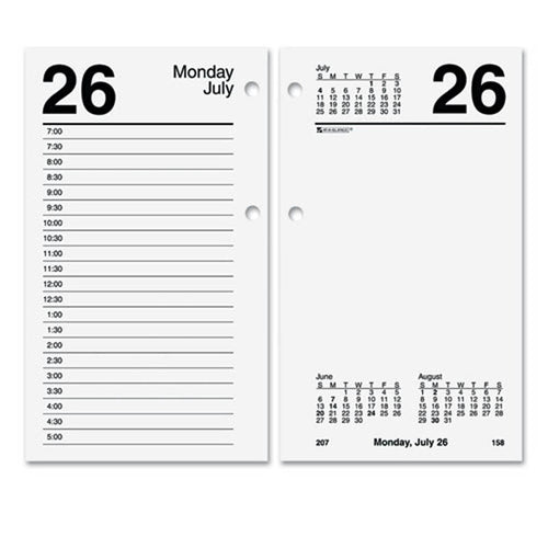 Desk Calendar Refill, 3 1/2" X 6", White, 2025