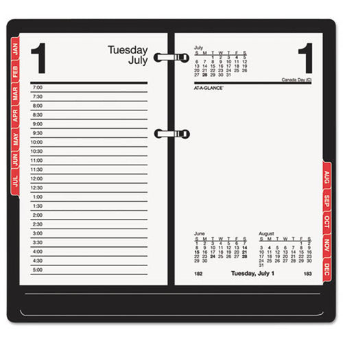 Desk Calendar Refill with Tabs, 3 1/2" X 6", White, 2025