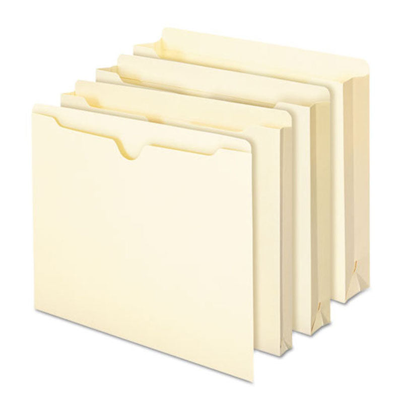 Qilery 150 Pcs 2 Inch Manila File Jackets Bulk, Reinforced