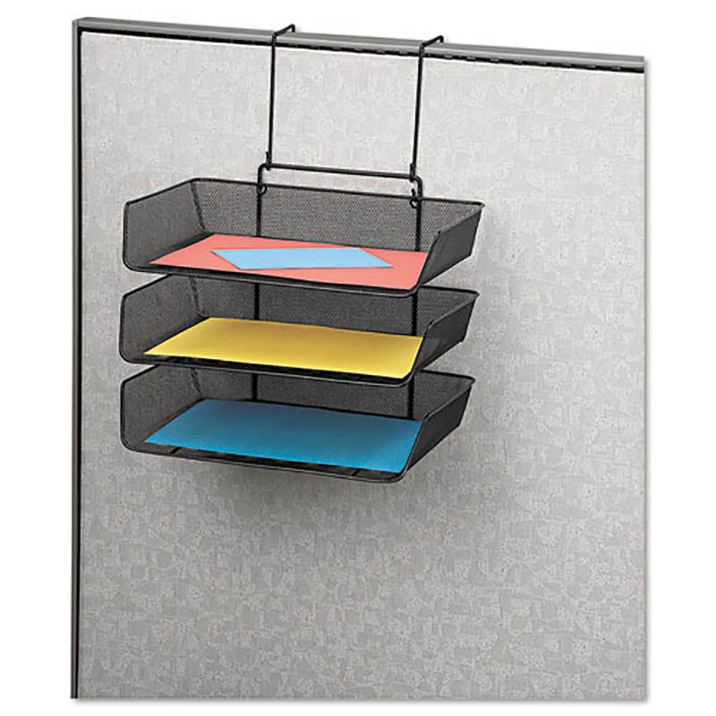 Ultimate Office Mesh Wall File Organizer Cubicle File Folder Holder Over The Panel Partition Display Rack. 15 Tier Capacity Includes 18, 3rd Cut