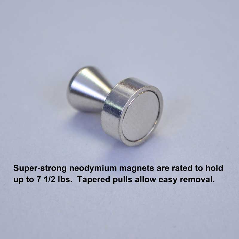 Super-Strong Neodymium Pin Magnets, 5ct